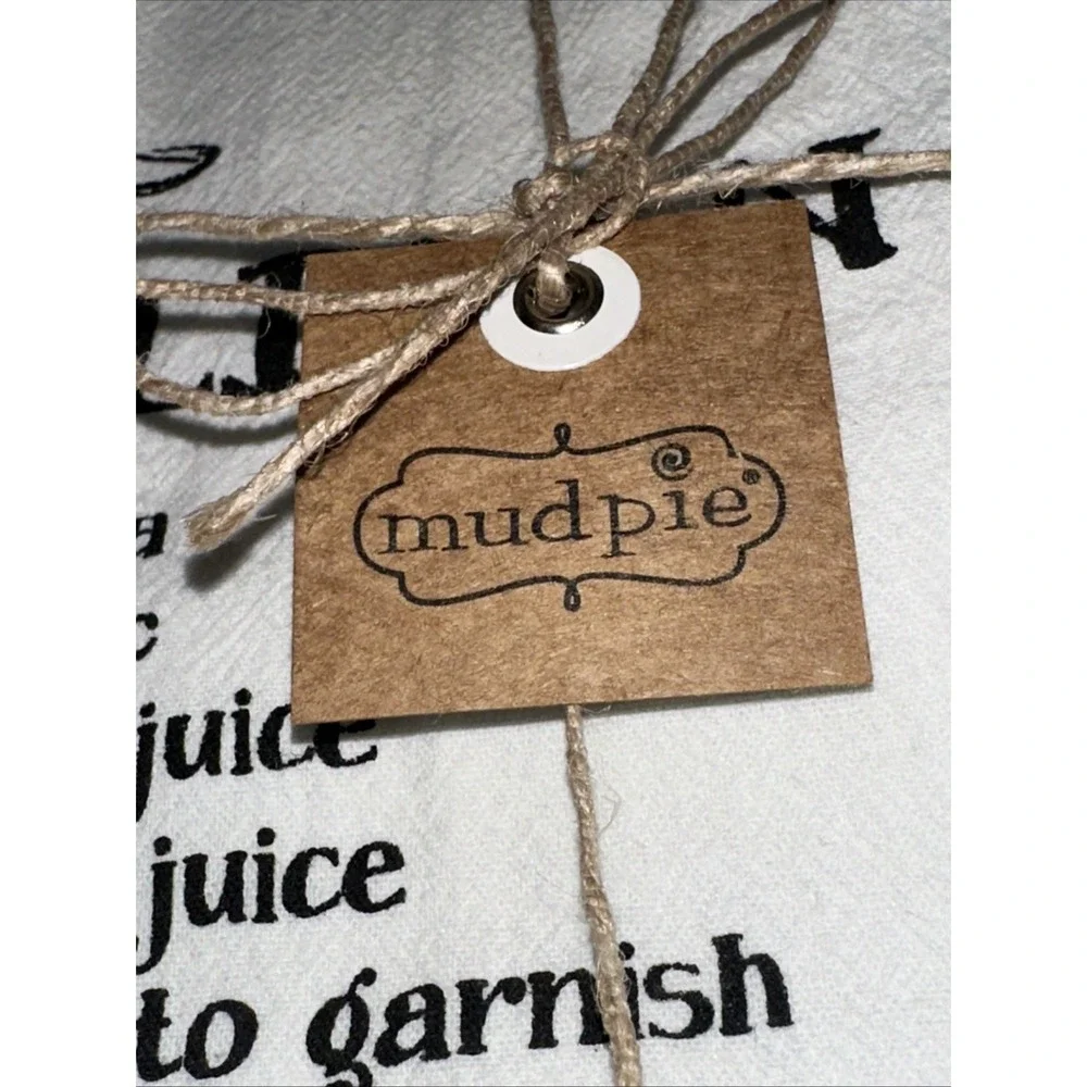 MUD PIE Drink Recipe COSMOPOLITAN Cotton Tea Towel‎ NEW